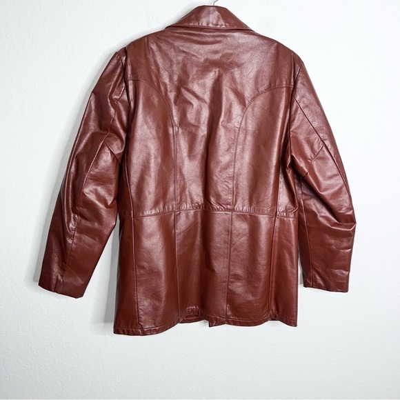Startown Leather Jacket Men 40 R Carmel Brown Jacket Western Chestnut RCL - Picture 7 of 8